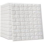 3D Self-Adhesive Wallpaper - 10 Piece - White