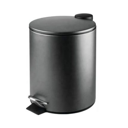 Flat Lid Waste Bin Dustbin With Soft Close Foot Pedal Bin - White