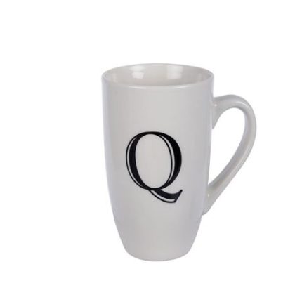 Mug Daily Tall Letter Q,400ml (4 Pack)