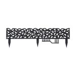 Garden Edging Falling Leaf Decorative Screen Charcoal 150 x 900 x 7 mm
