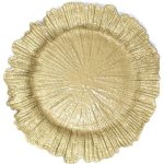 Scalloped Plastic Charger Underplate 33cm- Set of 6 - Silver