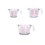 Set of 3 Glass Measuring Jugs