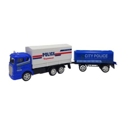 Die Cast Truck and Trailer - Rescue Series - Blue