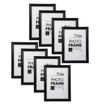 A4 Black Picture Frames for Photo & School Certificate (Pack of 8) - 1 Pack