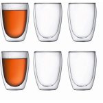 Double Wall GlassTransparent Set of 6 Glasses - 350ml