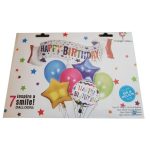 7 Piece Air or Helium Foil Balloon Set - Happy Birthday