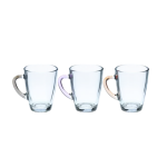 Glass Coffee Mug 300ml - 3 Pack