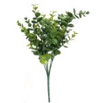Green Artificial Boxwood Bush Leaves 35cm - 3 pack