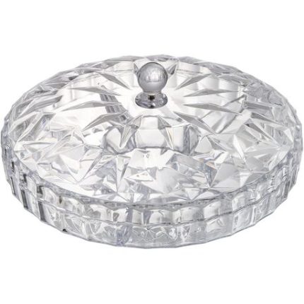 Multi-functional Acrylic Compartment Serving Container with Lid - 35cm
