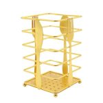 Homeware Rectangle Gold Cutlery Holder
