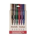 Set Of 6 Metallic Art Paint Marker