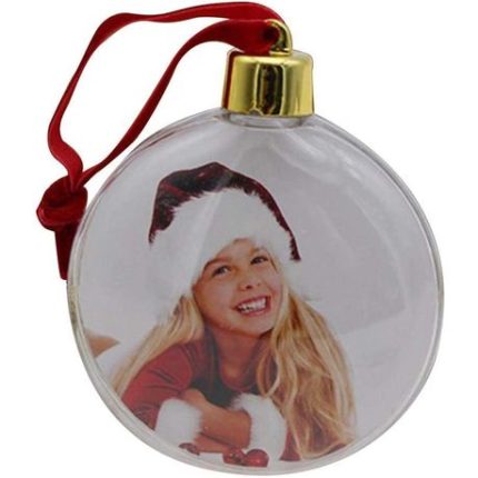 Christmas tree bauble with photo -Set Of 6