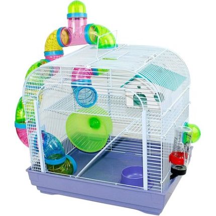 Round Top Hamster Cage With Funky Tubes