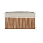 Bamboo Basket with Fabric Lining - 28 cm
