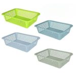 Bulk Pack 12 X Plastic Basket 30x23x7cm, Assorted Colours