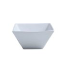 2 Large White Square Ceramic Cereal Bowl Set - 2 Pieces
