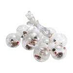 10 x Ball Christmas Decoration Curtain Lights