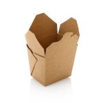 500ml Kraft Square Noodle Box - Pack of 25 - Brown