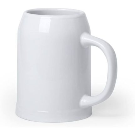 550ml White Ceramic Sublimation Beer Mugs - 6 Pack
