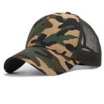 Fashion Trendy Subtle Ponytail Baseball Cap - Snapback (Camo Green)