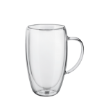 350ml Double Wall Glass Beverage Cup - Transparent