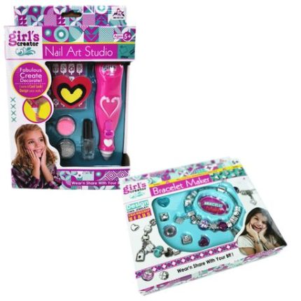 Nail Art Studio - Small + Gril's Toy Bracelet - DIY Plastic Beaded Bracelet