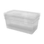 3 Piece Storage Boxes Clear