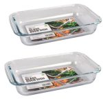 Kitchen Glass Baking Dish Set of 2 (1L)