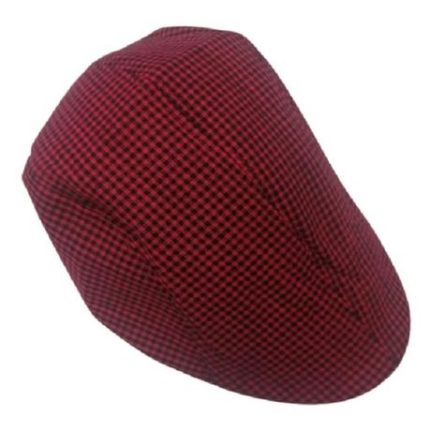 Cap Beret Golf Hat Unisex News Boy Gatsby Checkered Red & Black