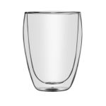 350ml Double Wall Glass Coffee Cup for Hot or Cold drinks