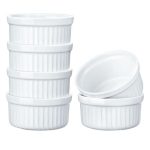 Traditional White Ceramic Ramekin -Medium - 6 Pack