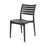 Sienna Chair Solid Seat Slate Back - White - 4 Pack