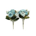 Artificial Ancient Roman Peonies Silk Bulk Party Wedding Fake Bouquet Decor - Purple