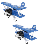 Retro Plastic Mini Plane Toy For Kids - Set Of 2