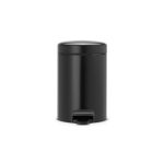 Cylindrical Step-On Bin - Black