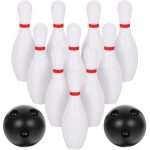 12 Piece Kids Bowling Balls Set - White
