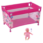 Metal Doll Cot in Bag with Baby Cutie Doll