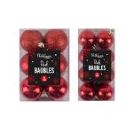 2 Packs Christmas Baubles Red