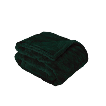 Super Soft Faux Fur Throw - Green