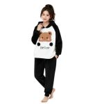 Women's Plush Bear Pajama Set - Brown - XL