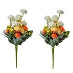 Marigold Mini Bunch Artificial Flower Set - 30cm - Set of 6