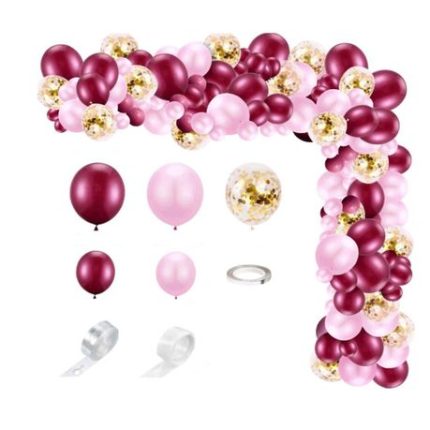 Maroon & Pink Garland Balloon Kit