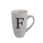 Mug Daily Tall Letter F,400ml (4 Pack)