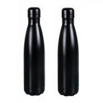 Stainless Steel Water Bottle - 500ml (Set of 2) - Silver