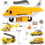 Transport Truck Cargo Airplane Car Toy - Yellow