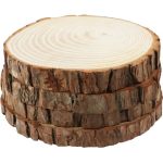 Wood Slices with Bark for DIY Painting Plate (Set of 6) - L