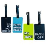 Travel Luggage Name Tag with Strap - 4 Piece