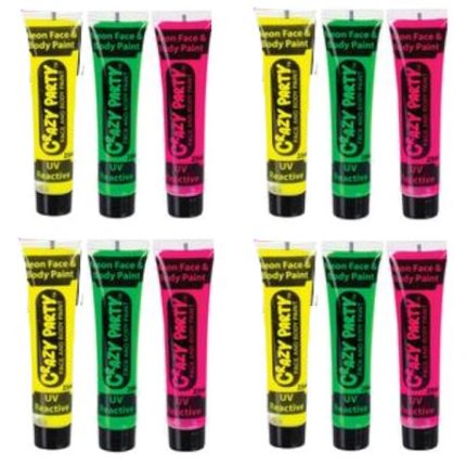 Craft Dress Up Face Paint Neon Set of 12