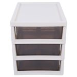 3 Drawer Slimline Storage Unit Clear