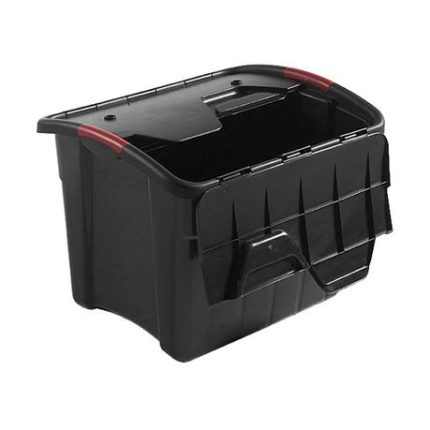 Black Flip Lid Storage Box 30L